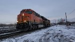 BNSF 3680 A on loan motor heads eastbound on Main 1 with A Light Power Consist.